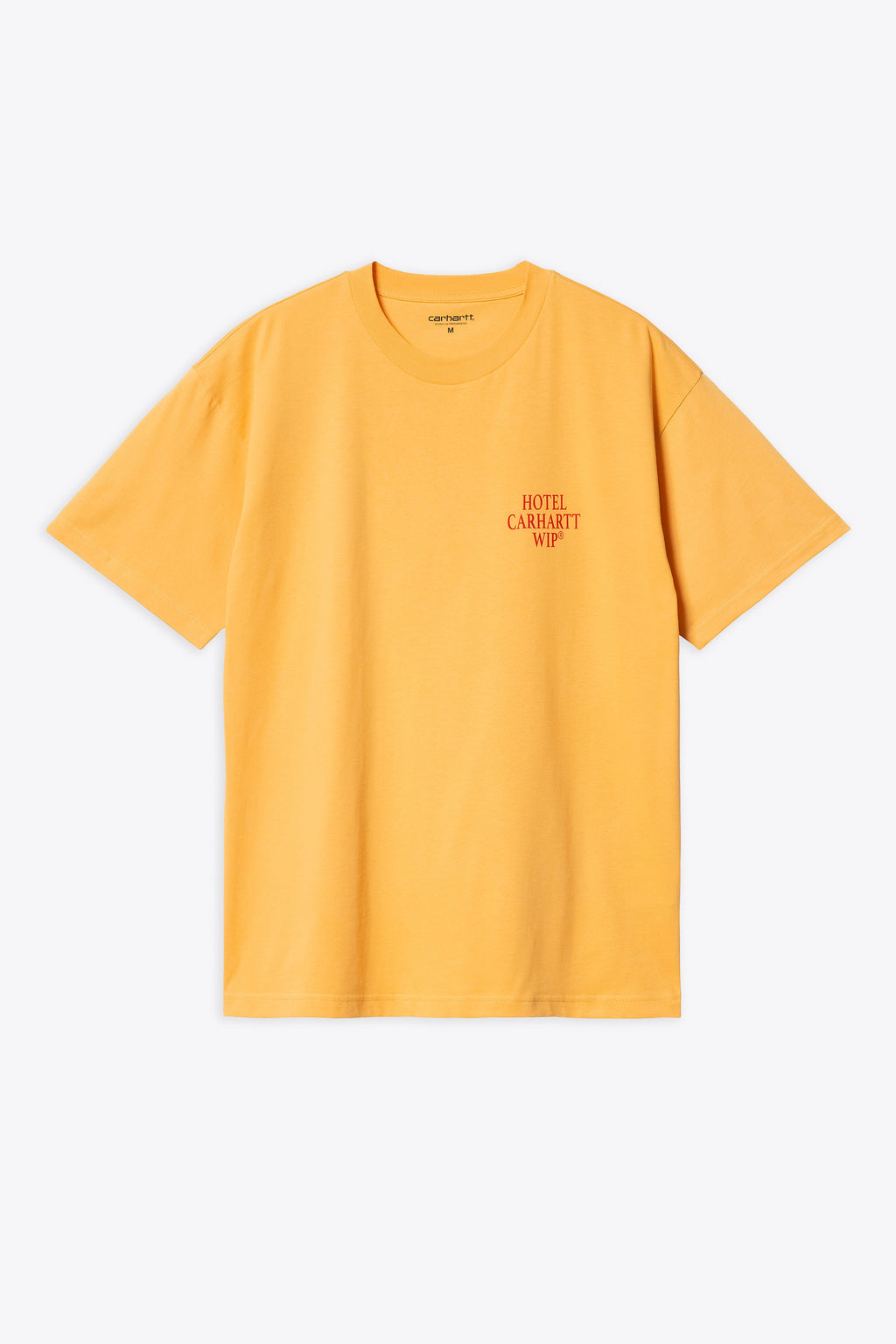 alt-image__Yellow-cotton-t-shirt-with-graphic-print-at-chest-and-back---S/S-Hotel-Keys-T-Shirt