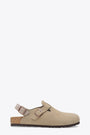 Sabot in pelle scamosciata beige - Tokio 