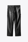 Pantalone nero workwear in pelle sintetica - Single Knee Pant 