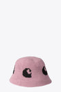 Cappello da pescatore crochet in cotone rosa con logo - Cane Hat 