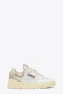 Off white low skate sneaker with snake printed leather details - CLC Low 