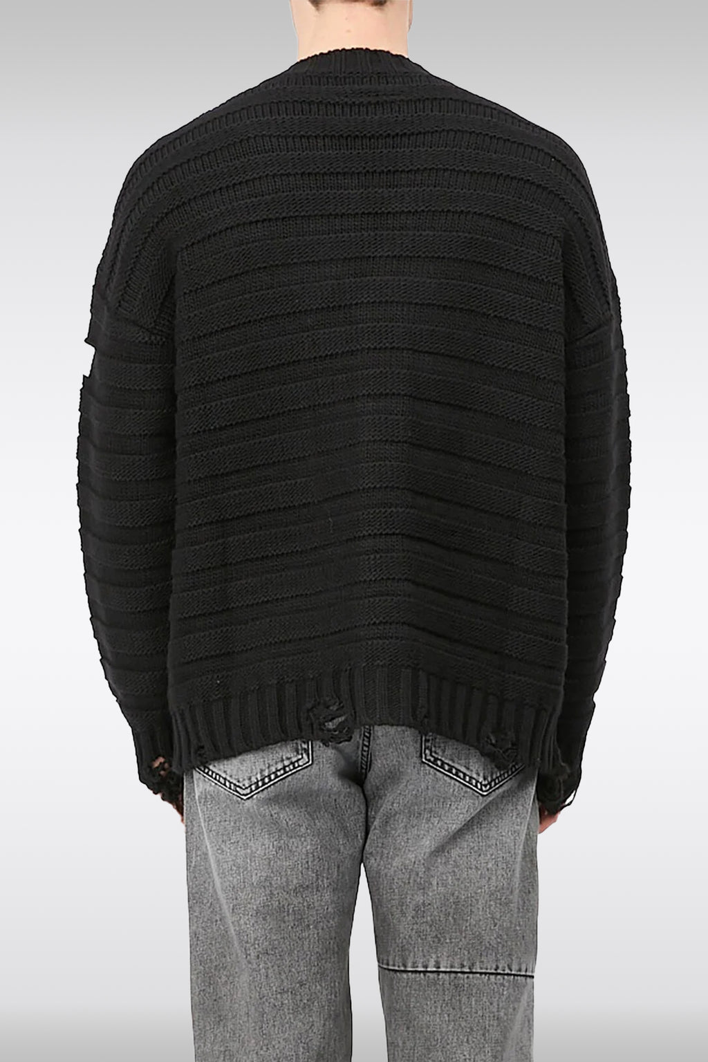 alt-image__Black-horizontal-rib-cardigan-with-ripped-hems