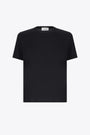 Black cotton and silk blend t-shirt 