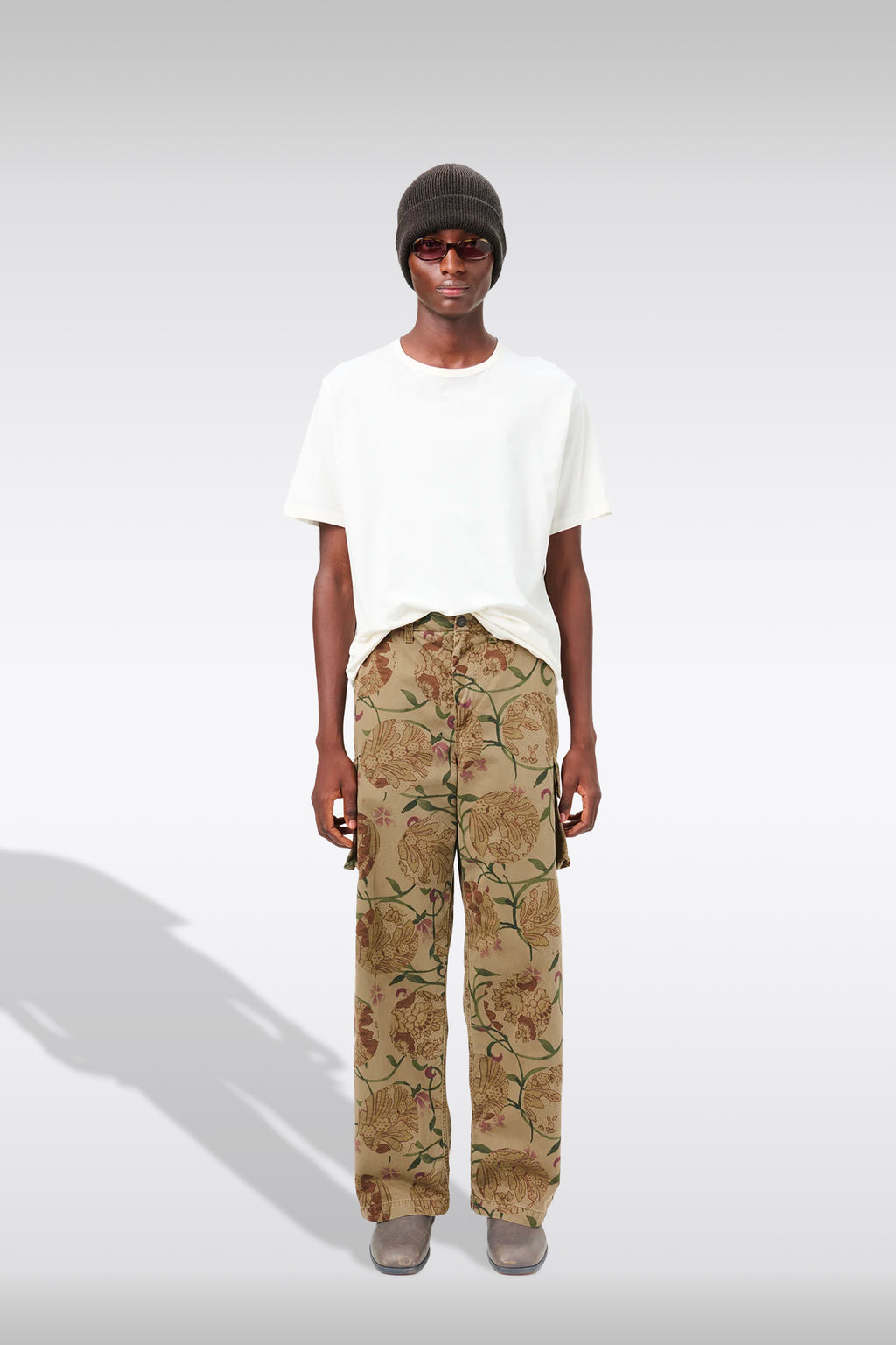 alt-image__Khaki-green-cotton-cargo-pant-with-floral-print---Mount-Cargo