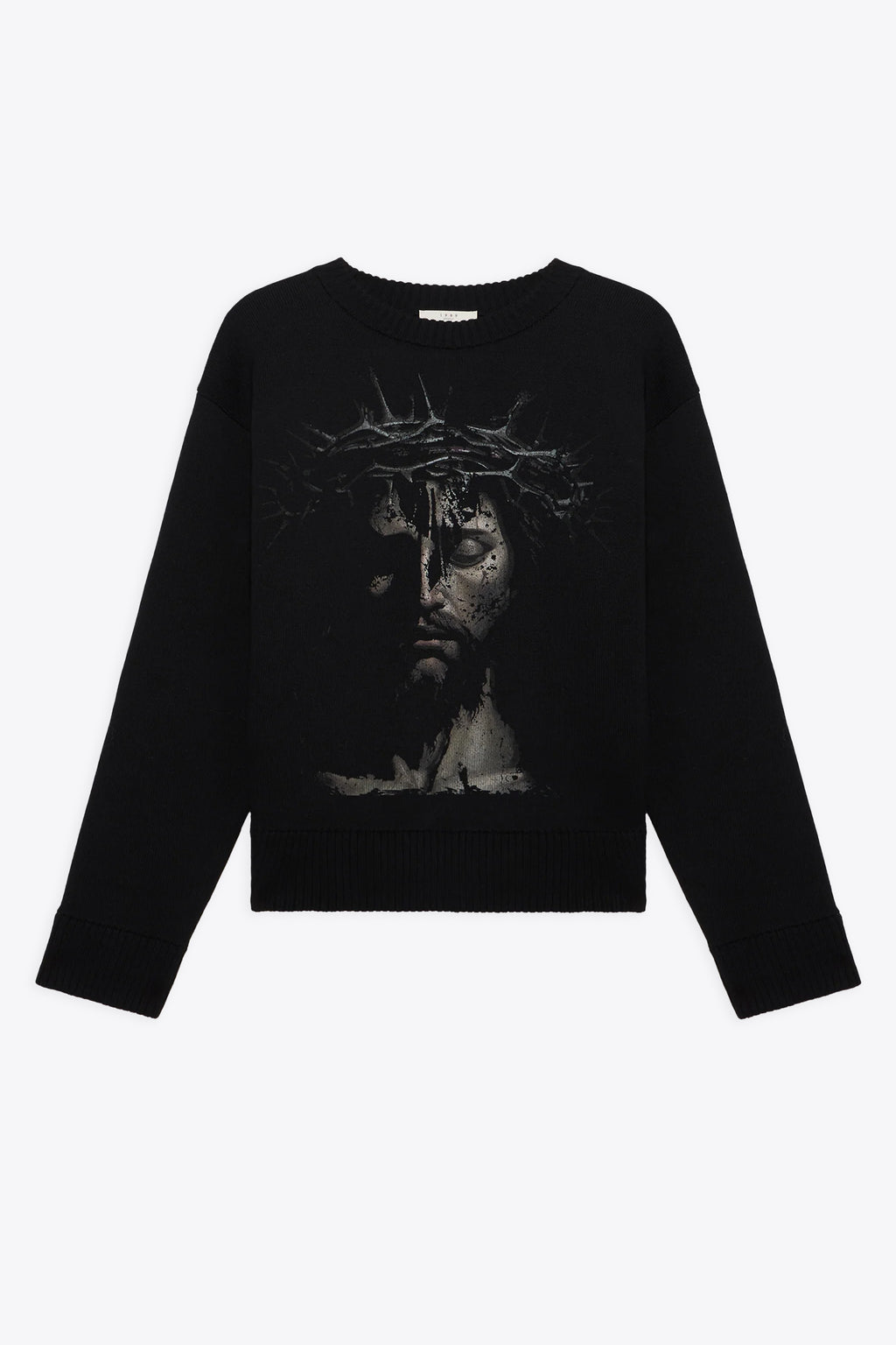 alt-image__Pullover-in-cotone-nero-con-stampa-Jesus---Knit-Roundneck-Jesus