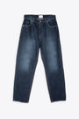 Dark blue stone-washed denim relaxed fit jeans - Chicago 