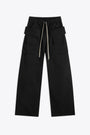 Pantalone baggy cargo in twill nero - Creatch Wide Cargo Drawstring 