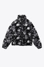 Black and white printed fleece puffer jacket - W 2000 Polar Nuptse Jacket  