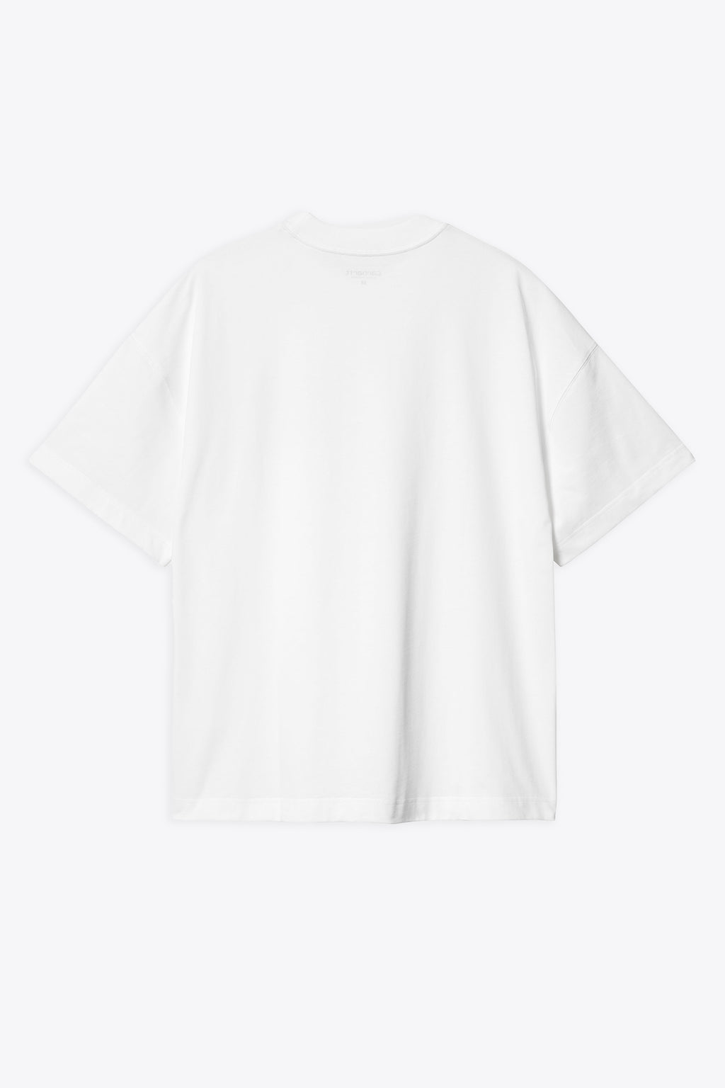 alt-image__White-cotton-t-shirt-with-logo-print-at-chest---S/S-Body-Of-Work-T-Shirt