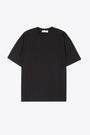 T-shirt nera in cotone boxy fit - Patch Only Tee 