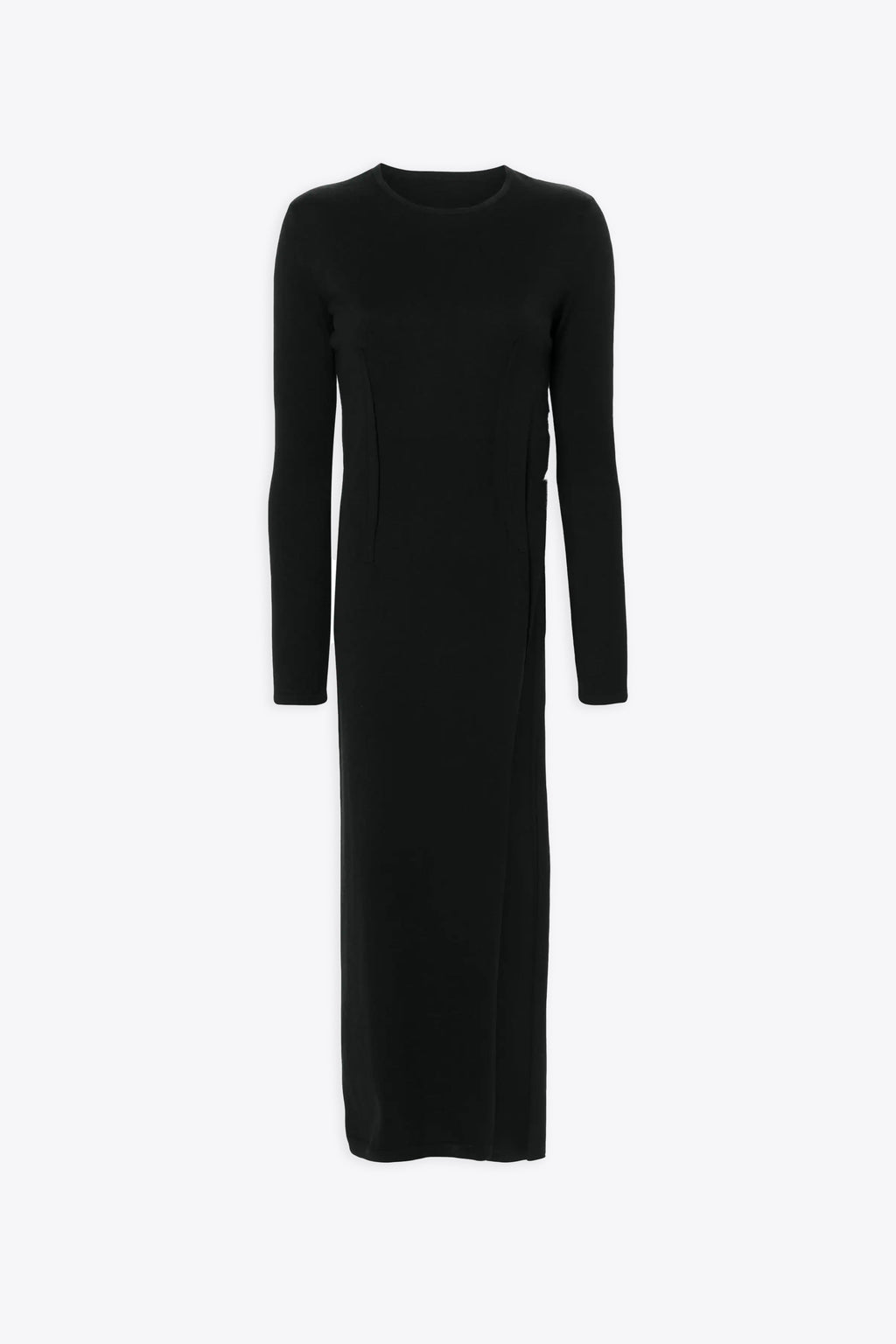 alt-image__Black-cotton-and-wool-dress-with-maxi-side-slit