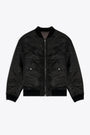 Bomber nero in nylon con logo Oval D ricamato sul retro - J-Held 