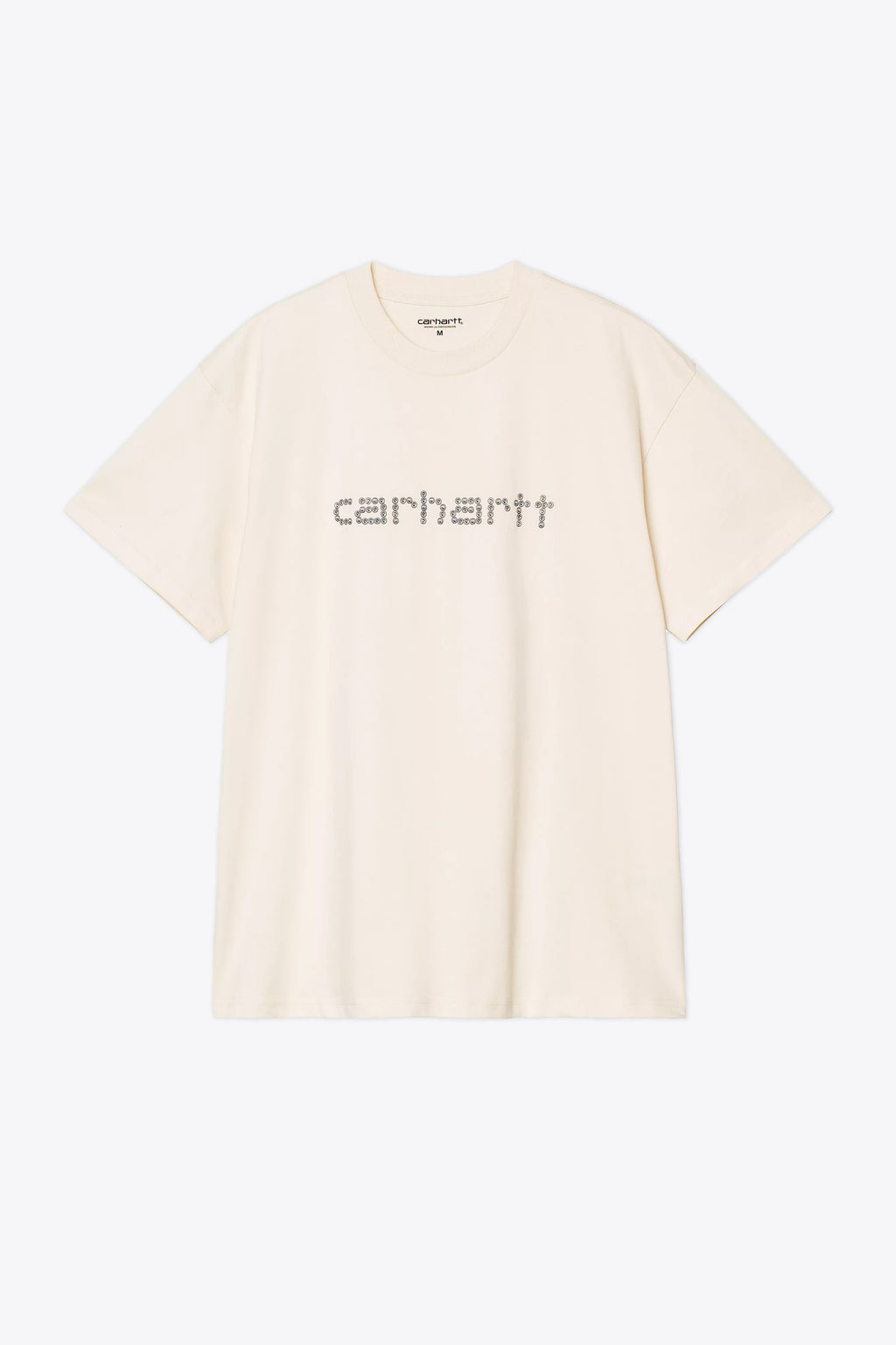 alt-image__Off-white-cotton-t-shirt-with-printed-studs-logo---S/S-Rivet-Script-T-Shirt