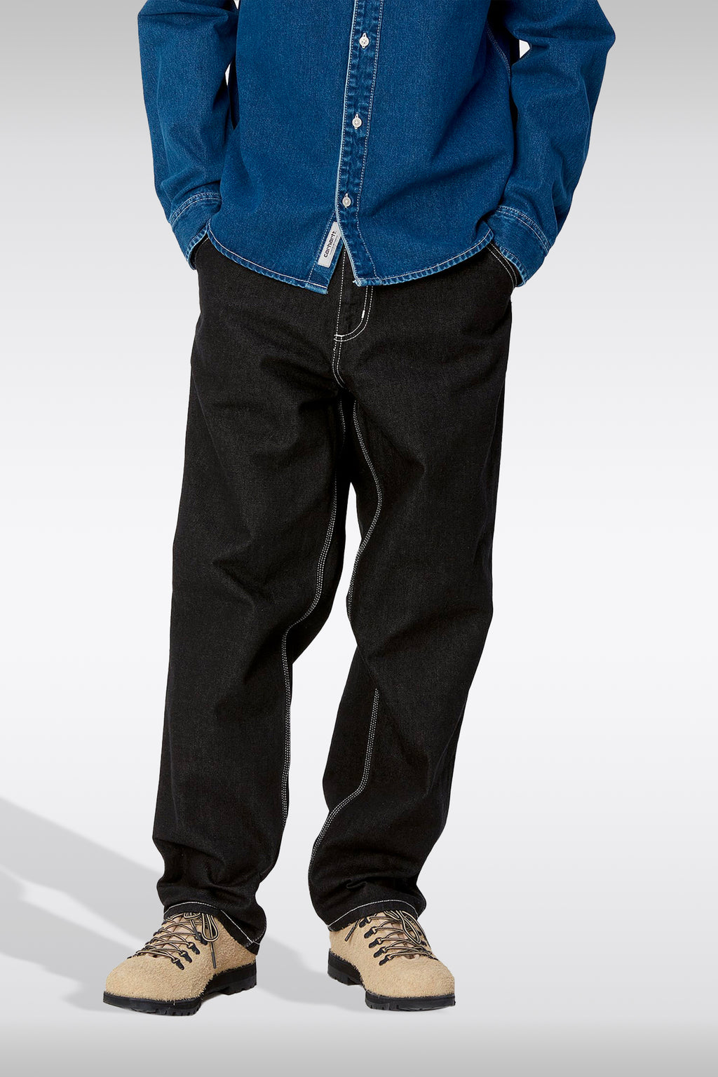 alt-image__Pantalone-in-denim-nero-con-cuciture-a-contrasto---Simple-Pant