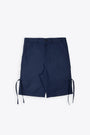 Navy blue baggy shorts with ribbons detail 
 