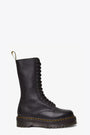 Black tumbled nappa leather calf-lenght boot - 1B99 Quad 