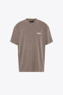 Dove grey cotton t-shirt with chest and back logo print - Owners Club T-shirt 