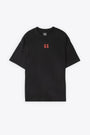 Black cotton t-shirt with back graphic print - Doping Tee 