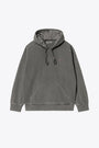 Dark grey cotton hoodie with chest logo - Hooded Vista Sweat 