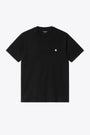 Black cotton t-shirt with chest logo embroidery - S/S Madison T-Shirt 