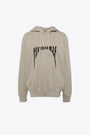 Pearl grey cotton oversized hoodie with front print Porterville - Oversized Hoodie 