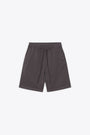 Dark grey twill shorts with elastic waistband - Floyde Short 