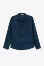 Giacca in lino blu navy con collo aperto - John 