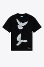 T-shirt nera boxy fit con stampa digitale con colombe - Freedom Doves T-Shirt 