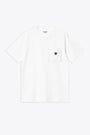 White cotton t-shirt with chest pocket and heart shaped logo - S/S Pocket Heart T-Shirt 