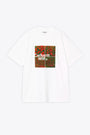 White cotton t-shirt with floral print and logo - S/S Valley T-Shirt 