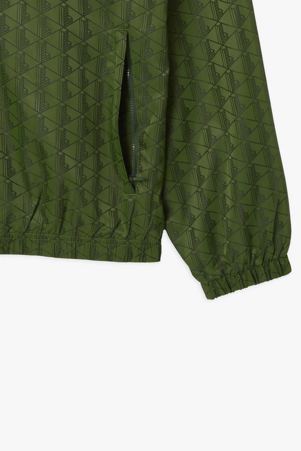 alt-image__Green-nylon-jacket-with-monogram-print-