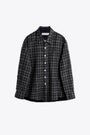 Black checked linen blend shirt - Above Shirt 