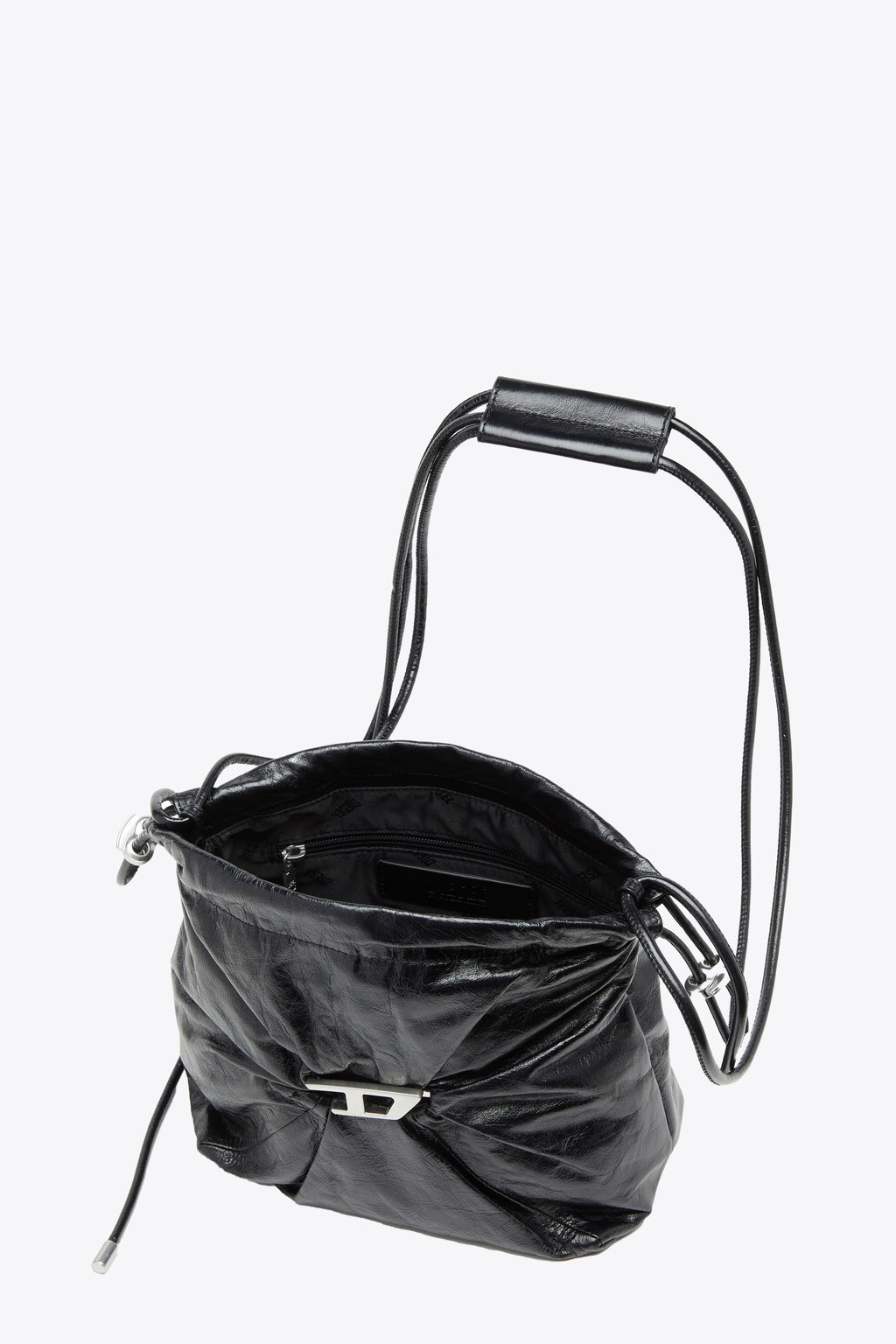 alt-image__Borsa-in-pelle-lucida-stropicciata-nera---Scrunch-D-Bucket