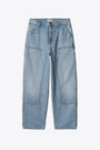 Pantalone workwear in denim blu chiaro sabbiato - W' Brandon Double Knee Pant 