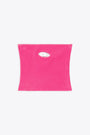 Top a fascia in maglia a coste rosa bubble con logo Oval D - M Clarksvillex 