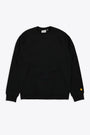 Felpa nera girocollo con logo al polso - Chase Sweatshirt 