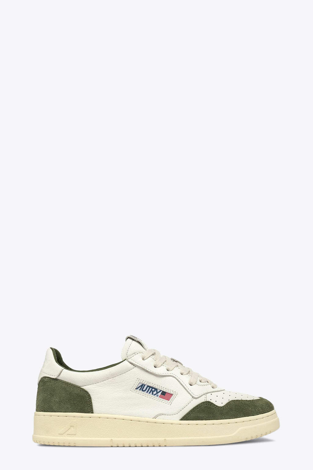 alt-image__Sneaker-bassa-in-pelle-panna-e-suede-verde---Medalist-Low