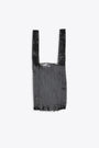 Black pleated organza bag - Organza Tote Bag  