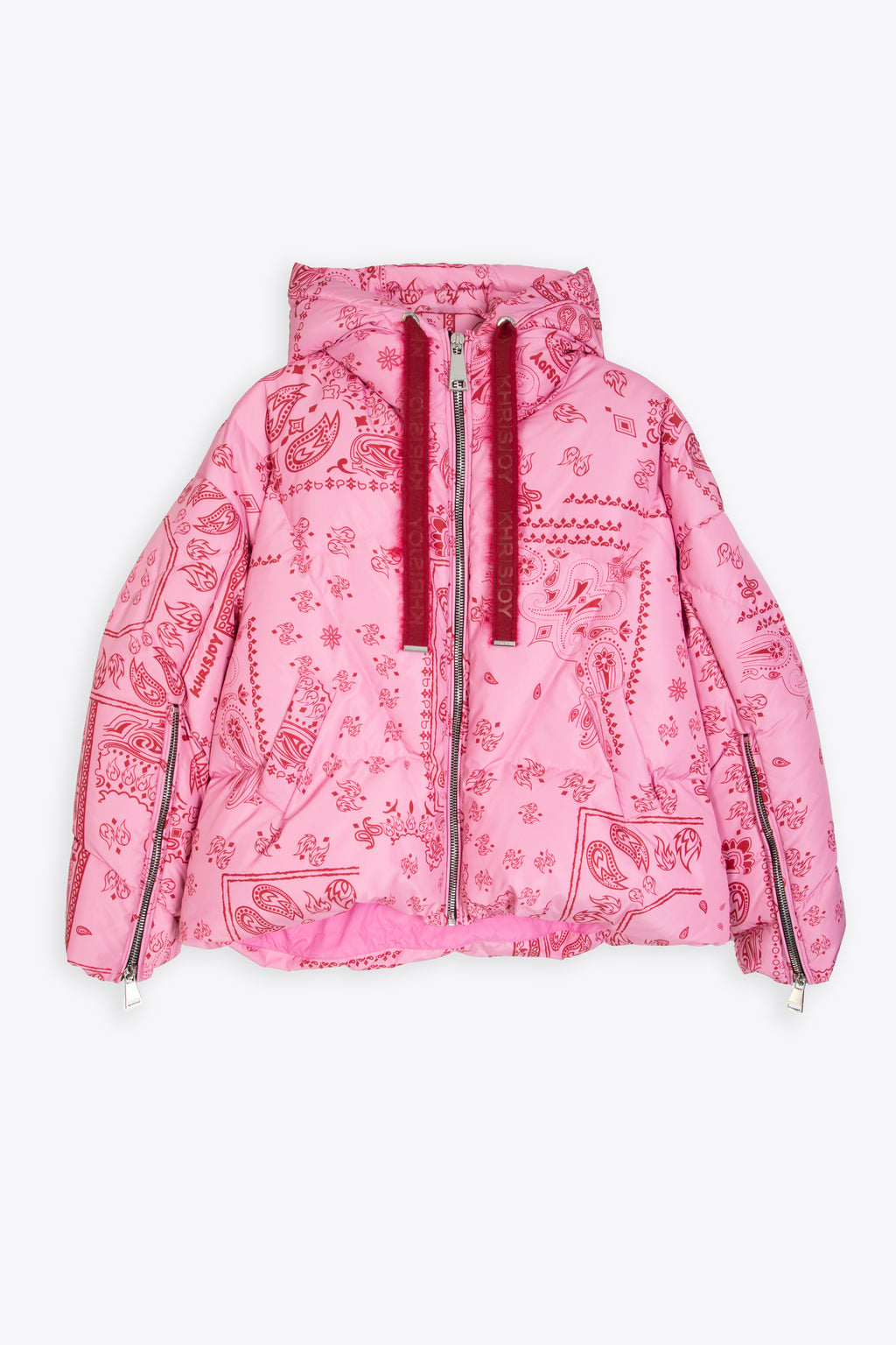 alt-image__Bandana-printed-pink-nylon-hooded-puffer-jacket---Khris-Bandana