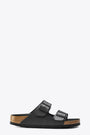 Sandalo in nabuk sintetico nero con due cinturini - Arizona 