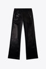 Pantalone ampio in raso lucido nero - P Dreyer C Wn Q1 