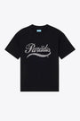 Black cotton t-shirt with crystal logo - Enjoy Paradise Crystal T-Shirt 