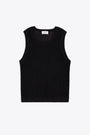 Black lamè ribbed knit tank 