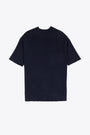 Navy blue wool mockneck t-shirt 