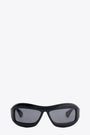 Black acetate chunky sunglasses with black lense - Zarin 