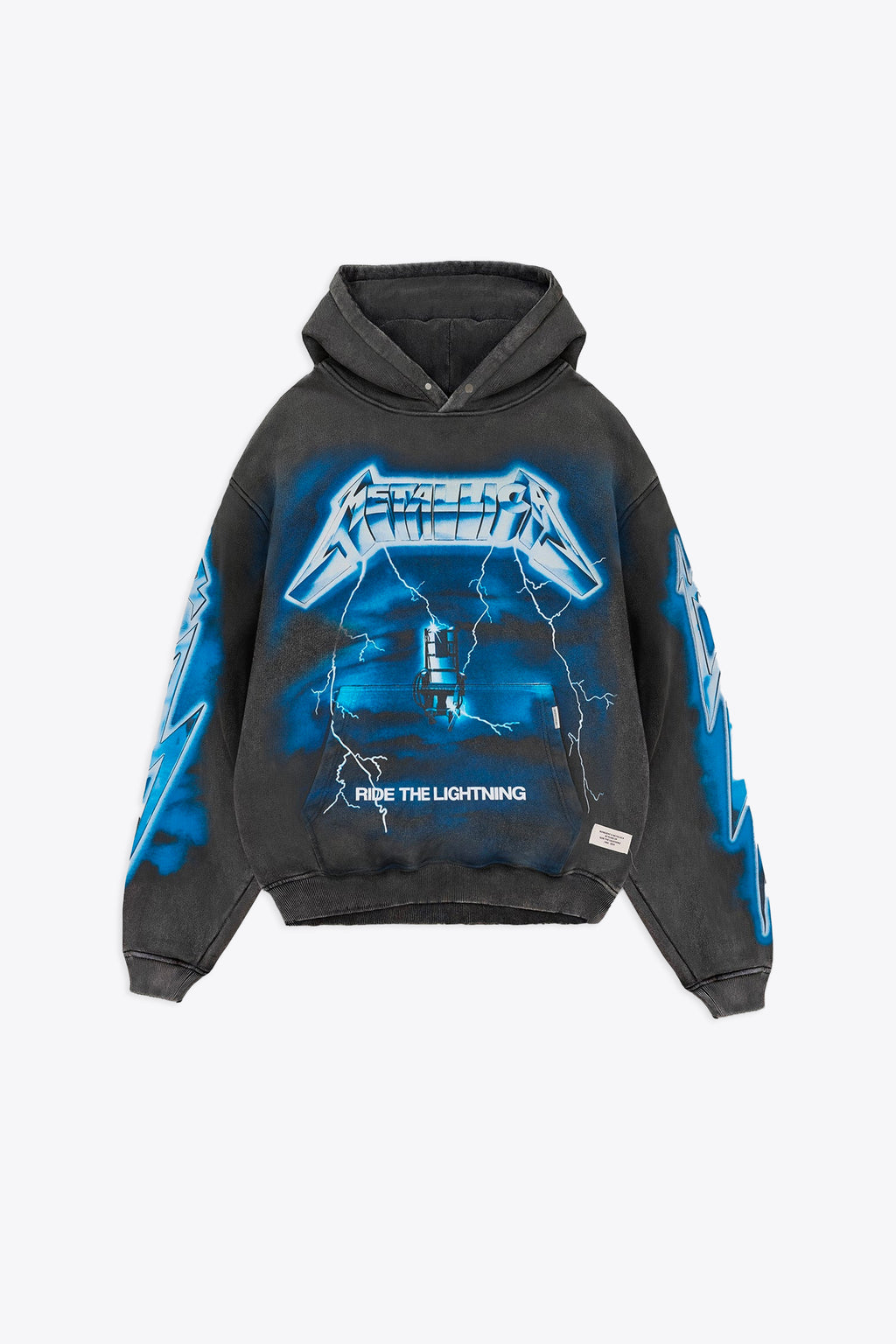 alt-image__Felpa-grigia-in-cotone-lavato-con-stampa-grafica---Metallica-Ride-The-Lightning-Hoodie