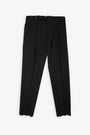 Black wool tailored pant with belt - Piccadilly 