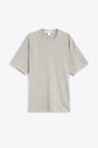 Melange grey cotton oversize t-shirt with logo 