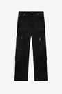 Black denim cargo pant - R3 Workshop Denim 