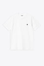 White cotton t-shirt with chest logo embroidery - S/S Madison T-Shirt 